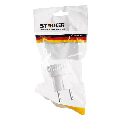 Переходник сетевой б/з STEKKER ADP10-05-20, 250В, 10A, IP20, белый Переходник сетевой б/з STEKKER ADP10-05-20, 250В, 10A, IP20, белый