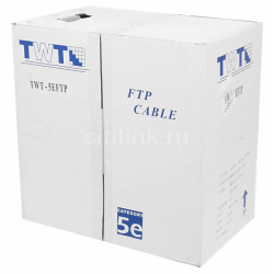 Кабель информационный Lanmaster TWT-5EFTP-OUT кат.5E FTP 4 пары 24AWG PE внешний 305м черный