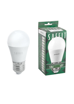 Лампа светодиодная SAFFIT SBG4515 Шарик E27 15W 230V 6400K