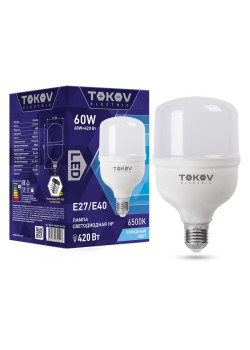 Лампа светодиодная 60Вт HP 6500К Е40/Е27 176-264В TOKOV ELECTRIC TKE-HP-E40/E27-60-6.5K