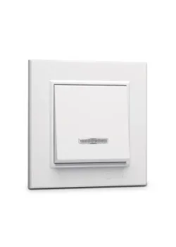 Выключатель 1-кл. СП Karea 10А IP20 с подсветкой бел. Makel 56001021