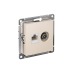 ATLASDESIGN РОЗЕТКА двойная ТВ + компьютерная RJ45 кат. 5e, механизм, БЕЖЕВЫЙ