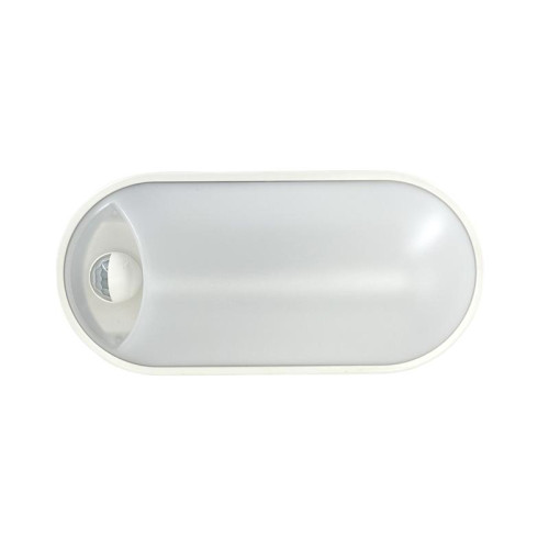 Светильник светодиодный WP 15 C 12W OP 840 W10L22 WH MDM 220х106х60мм 12Вт 4000К IP65 ЖКХ овал. пылевлагозащ. с датчиком движения бел. 15071524500