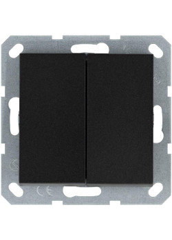 Выключатель 2-кл. 10А IP20 механизм антрацит Jasmart G3023B