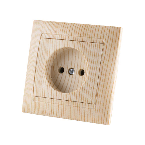 Розетка 2П 10А 250В сосна Розетка 2П 10А 250В сосна