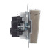 BRITE Розетка 1-местная с заземлением с защитными шторками и крышкой 16А IP44 РСбш10-3-44-БрШ шампань IEK