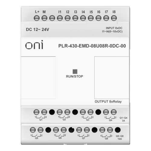 ПЛК 430 Модуль расширения входов выходов 4 DI 4 UI (0-10 В/DI) 8 RO 24В DC ONI