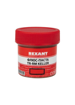 Флюс для пайки паста TR-RM KELLER 20 мл банка Rexant 09-3690