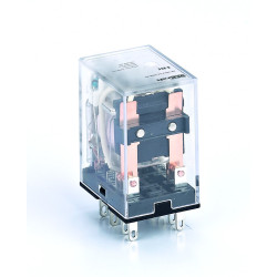 Пром. реле 2 к. с LED 5А 230В AC