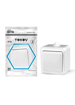 Выключатель 1-кл. ОП Dita IP54 10А 250В бел. TOKOV ELECTRIC TKL-DT-V1-C01-IP54