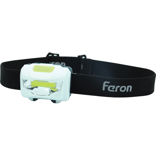 Фонарь налобный Feron TH2300 на батарейках 3*AAA, 3W 1COB IP44, пластик Фонарь налобный Feron TH2300 на батарейках 3*AAA, 3W 1COB IP44, пластик