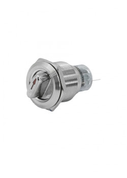 GQ22-L-11X/21/S, металл, 1NO+1NC, на 2 положения с фиксацией I-II, d22мм, IP65, переключатель  (ЭТ)
