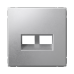 ARTGALLERY НАКЛАДКА ДВОЙНАЯ для информационных функций типа Keystone, АЛЮМИНИЙ ARTGALLERY НАКЛАДКА ДВОЙНАЯ для информационных функций типа Keystone, АЛЮМИНИЙ