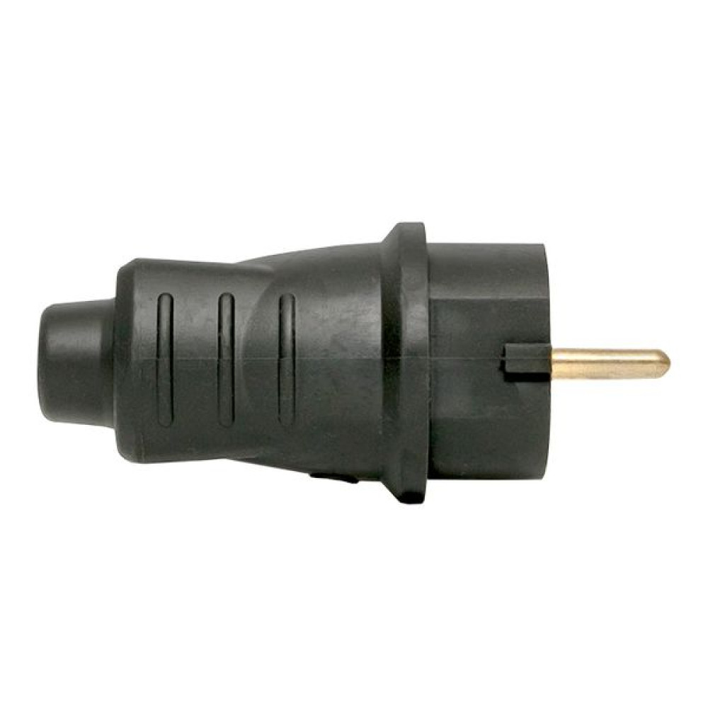 Вилка прямая каучуковая 230В 2P+PE 16A IP44 EKF Марс