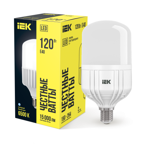 Лампа светодиодная HP 120Вт 230В 6500К E40 IEK
