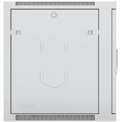 Шкаф коммутационный Cabeus (SH-05F-12U60/45-R) настенный 12U 600x450мм пер.дв.стекл 50кг серый 390мм 25кг 220град. 635мм IP20 сталь