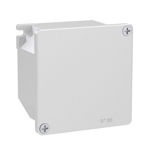 Коробка ответвительная алюминиевая окрашенная, IP66/IP67, RAL9006, 90х90х53мм