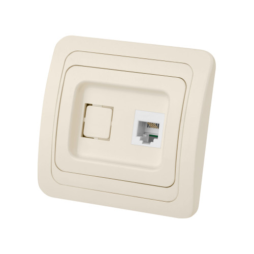 Розетка TФ (RJ-11) сл. кость Розетка TФ (RJ-11) сл. кость