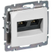 VALENA Розетка компьютерная двойная RJ45 категория 5Е UTP с захватами белый VALENA Розетка компьютерная двойная RJ45 категория 5Е UTP с захватами белый