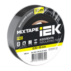 MIXTAPE PRO Изолента 0,15х15мм черная 10м IEK