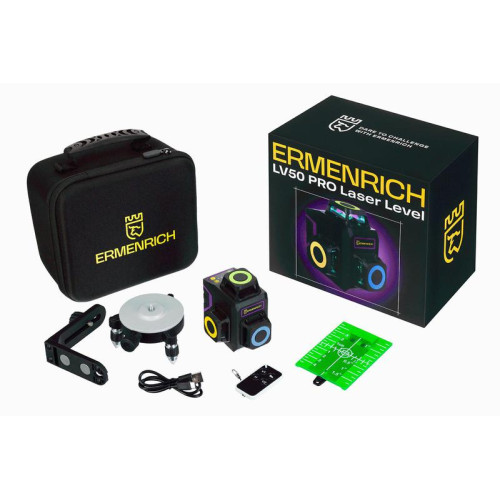 Уровень лазерный PRO LV50 фиолет. Ermenrich 84086 Уровень лазерный PRO LV50 фиолет. Ermenrich 84086