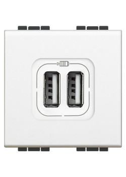 Livinglight Разъём для зарядки 2хUSB бел