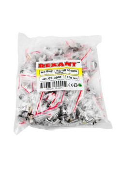 Разъем штекер BNC RG-58 обжим Rexant 05-3001