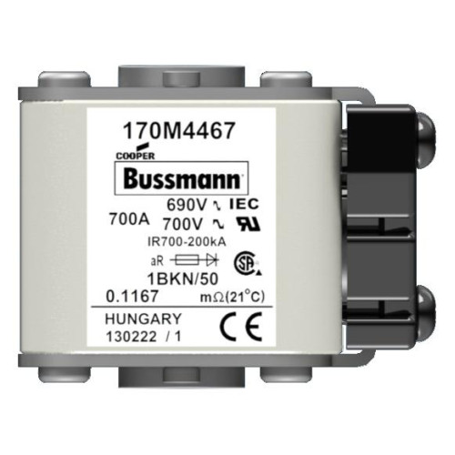 Предохранитель быстрый 700А 690В 1BKN/50 AR UC EATON 170M4467 Предохранитель быстрый 700А 690В 1BKN/50 AR UC EATON 170M4467