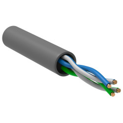 Кабель информационный ITK BC1-C5E02-111-305-G кат.5E UTP 2 пары PVC внутренний 305м серый