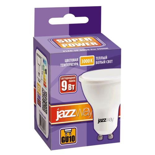 Лампа светодиодная PLED-SP 9Вт PAR16 3000К тепл. бел. GU10 720лм 230В JazzWay 2859693A Лампа светодиодная PLED-SP 9Вт PAR16 3000К тепл. бел. GU10 720лм 230В JazzWay 2859693A