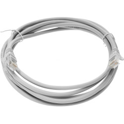 Патч-корд Lanmaster LAN-PC45/U5E-3.0-GY UTP RJ-45 вил.-вилка RJ-45 кат.5E 3м серый LSZH (уп.:1шт)
