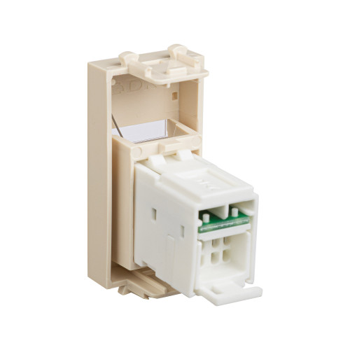 Компьютерная розетка RJ-45 модульная, кат.6А, Avanti, ванильная дымка, 1 модуль Компьютерная розетка RJ-45 модульная, кат.6А, Avanti, ванильная дымка, 1 модуль