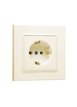 Розетка с/з (Керамика) СП Karea 16А IP20 крем. Makel 56010008