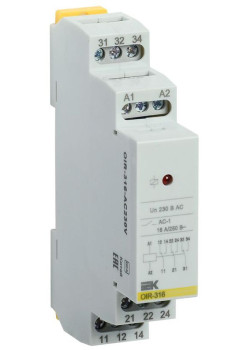 Реле промежуточное OIR 3 конт. (16А) 230В AC IEK OIR-316-AC230V