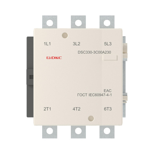 Магнитный контактор DSC330-3C00A230 330А 160кВт (AC3) кат 220В AC Магнитный контактор DSC330-3C00A230 330А 160кВт (AC3) кат 220В AC