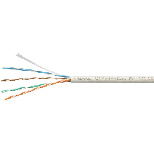 Cabeus UTP-4P-CAT.5E-SOLID-GY