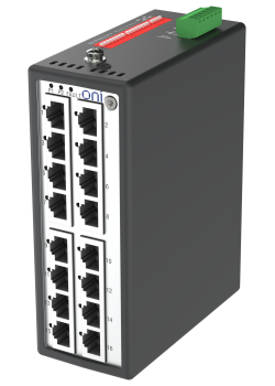 Коммутатор промышленный неуправляемый ISU-430 Ethernet 16 портов 10/100BaseT разъем RJ45 24В AC/12/24/48В DC с резервированием ONI