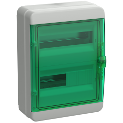 TEKFOR Корпус пластиковый КМПн-24 IP65 зеленая прозрачная дверь IEK