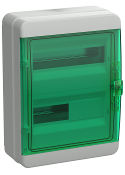 TEKFOR Корпус пластиковый КМПн-24 IP65 зеленая прозрачная дверь IEK