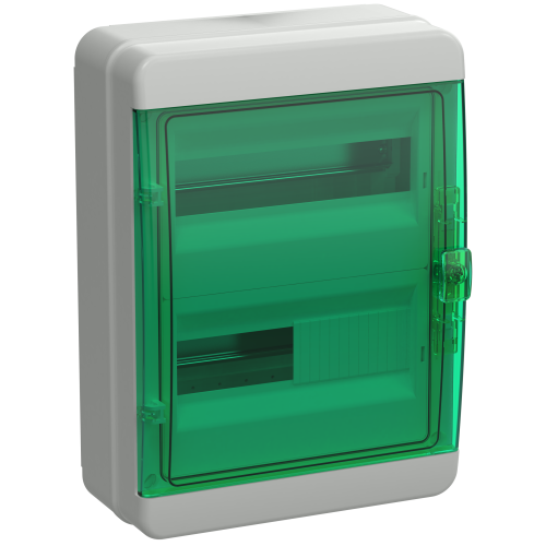 TEKFOR Корпус пластиковый КМПн-24 IP65 зеленая прозрачная дверь IEK