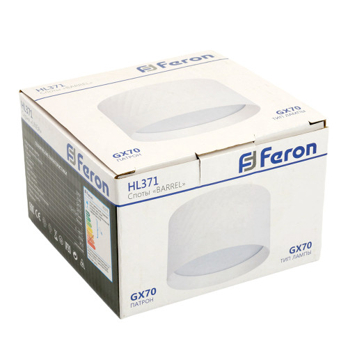 Светильник потолочный Feron HL371 25W, 230V, GX70, белый Светильник потолочный Feron HL371 25W, 230V, GX70, белый