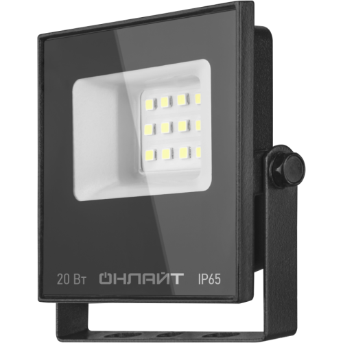 Прожектор светодиодный 90 844 OFL-03-20-6.5K-BL-IP65-LED 20Вт 6500К IP65 1600лм черн. ОНЛАЙТ 90844