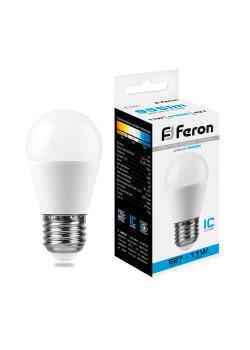 Лампа светодиодная Feron LB-750 Шарик E27 11W 175-265V 6400K