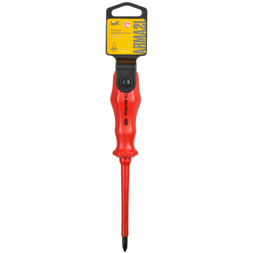 ARMA2L 3 Отвертка диэлектрическая PH2х100 K2 IEK ARMA2L 3 Отвертка диэлектрическая PH2х100 K2 IEK