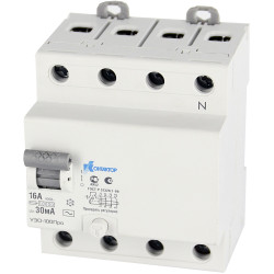 Выключатель дифференциального тока УЗО-100 4P 16A Idn-300mA тип AC КОНТАКТОР