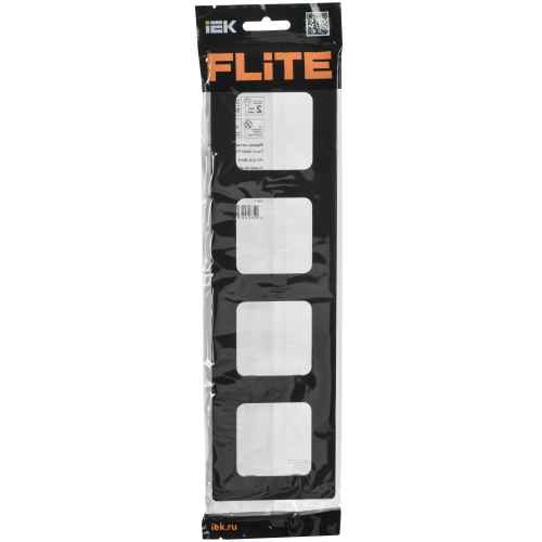 FLITE Рамка 4-местная РУ-4-К-ФлЧ черный IEK FLITE Рамка 4-местная РУ-4-К-ФлЧ черный IEK