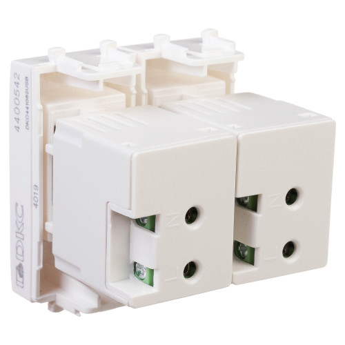 USB зарядное устройство модульное, Avanti, белое облако, 2 модуля, 2.1 А USB зарядное устройство модульное, Avanti, белое облако, 2 модуля, 2.1 А