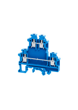 Клемма двухярусные винтовая OptiClip CDL-4-2L-I-BU-синий