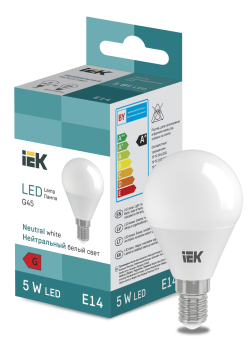 LED Globe G45 400lm 4000K E14 IEK