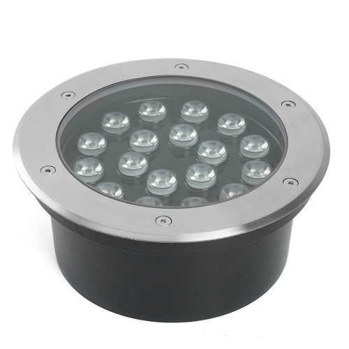 Светодиодный светильник тротуарный (грунтовый) Feron SP2804, 20W, AC/DC12V, низковольтный, 3000K, металлик, IP67